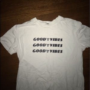 Cute Good Vibes shirt from Brandy Melville:)